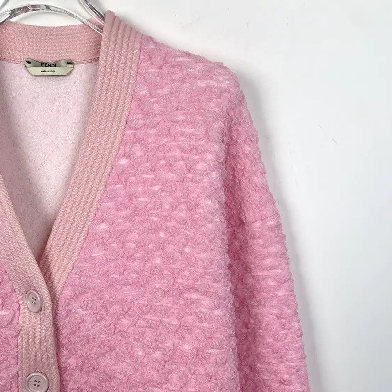 Fendi Fendi Pink Nylon Cardigan for Women 0089 Size XS / US 0-2 / IT 36-38 - 3 Thumbnail