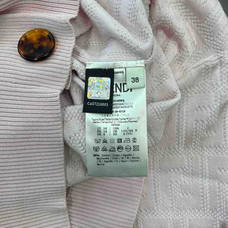 Fendi Fendi Pink Women's Cardigan Sweater 0089 Size M / US 6-8 / IT 42-44 - 4 Thumbnail