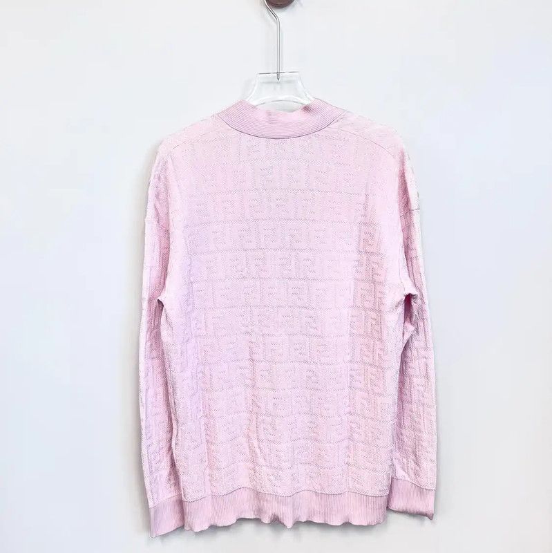 Fendi Fendi Pink Women's Cardigan Sweater 0089 Size M / US 6-8 / IT 42-44 - 2 Thumbnail