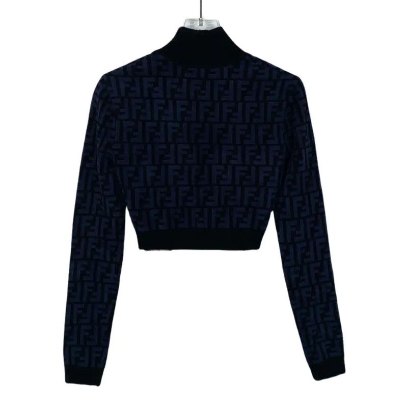 Fendi Fendi Black Knitted Women's Sweater 0089 Size M / US 6-8 / IT 42-44 - 2 Thumbnail