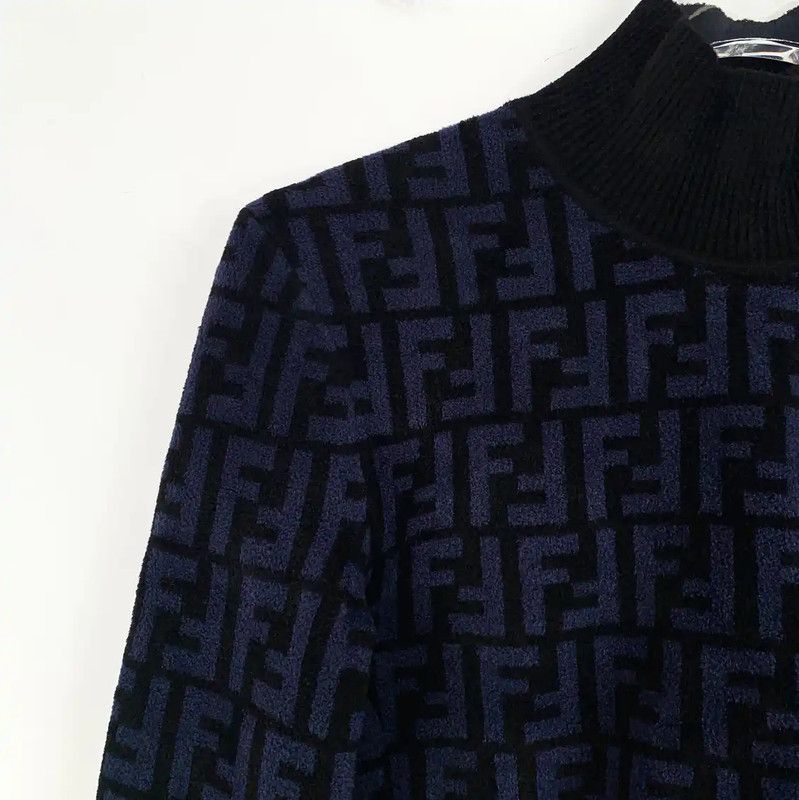 Fendi Fendi Black Knitted Women's Sweater 0089 Size M / US 6-8 / IT 42-44 - 3 Thumbnail