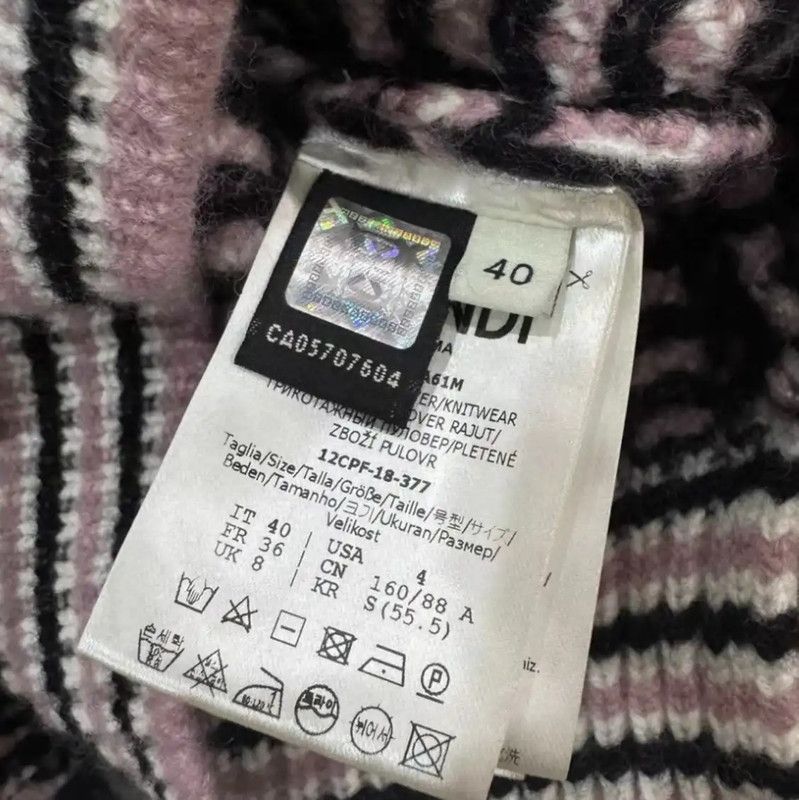 Fendi Fendi Multicolor Cashmere Knit Sweater 0089 Size XS / US 0-2 / IT 36-38 - 4 Thumbnail