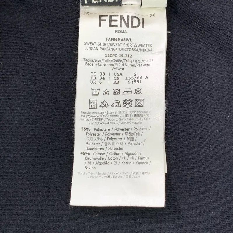 Fendi Fendi Women's Black Jacket with Logo Details 0089 Size S / US 4 / IT 40 - 7 Thumbnail