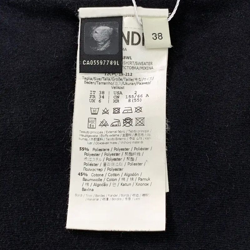 Fendi Fendi Women's Black Jacket with Logo Details 0089 Size S / US 4 / IT 40 - 6 Thumbnail