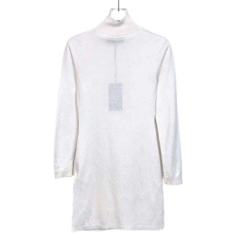 Fendi Fendi White Cotton Blend Dress Size L 0089 Size L / US 10 / IT 46 - 2 Thumbnail