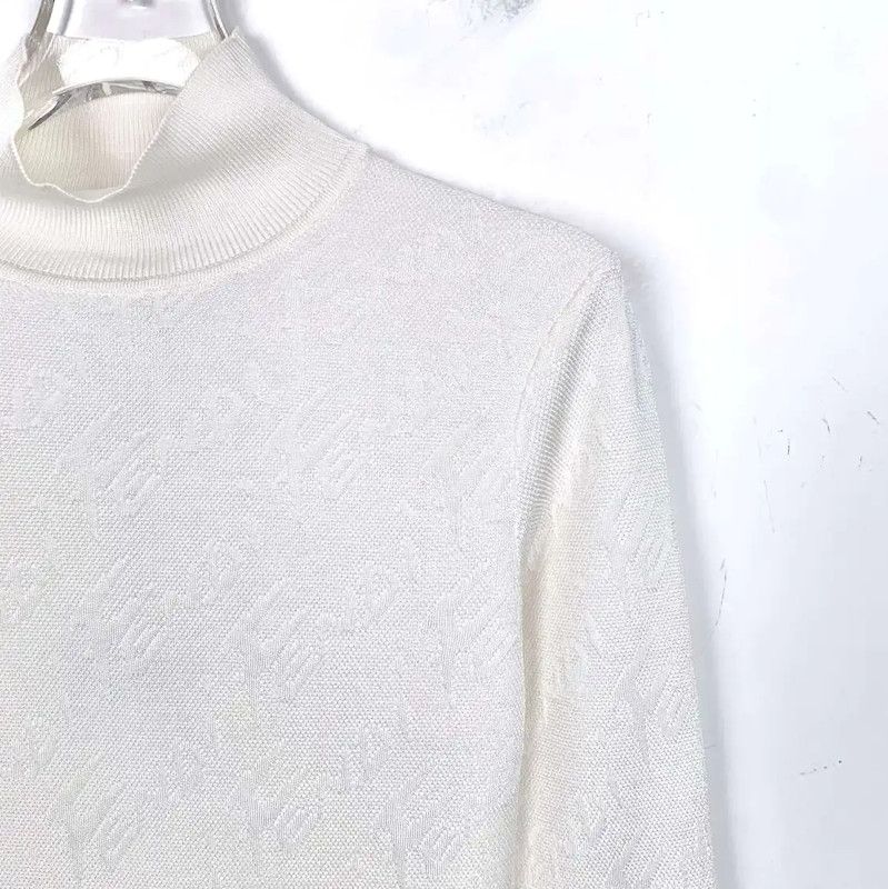 Fendi Fendi White Cotton Blend Dress Size L 0089 Size L / US 10 / IT 46 - 3 Thumbnail