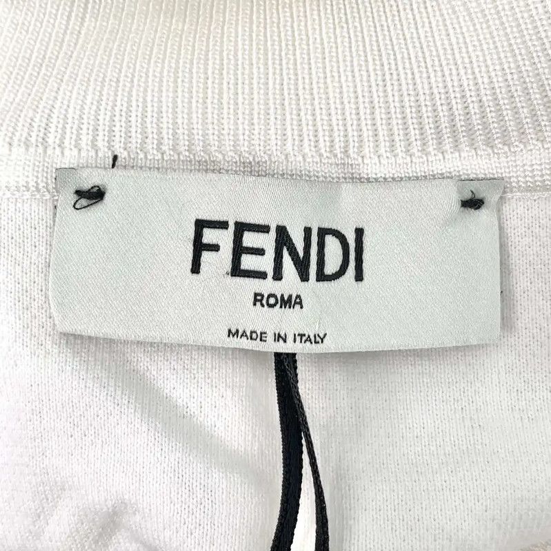 Fendi Fendi White Cotton Blend Dress Size L 0089 Size L / US 10 / IT 46 - 4 Thumbnail