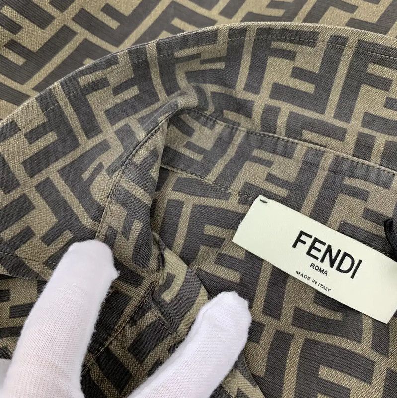 Fendi Fendi Brown Silk Women's Shirt 0089 Size M / US 6-8 / IT 42-44 - 10 Thumbnail