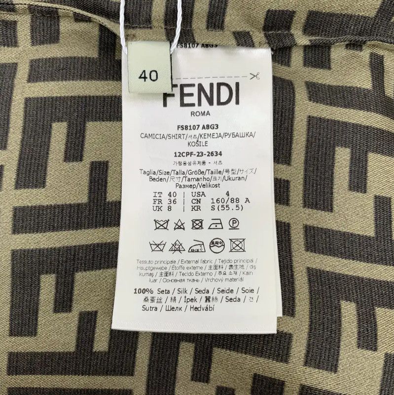 Fendi Fendi Brown Silk Women's Shirt 0089 Size M / US 6-8 / IT 42-44 - 7 Thumbnail