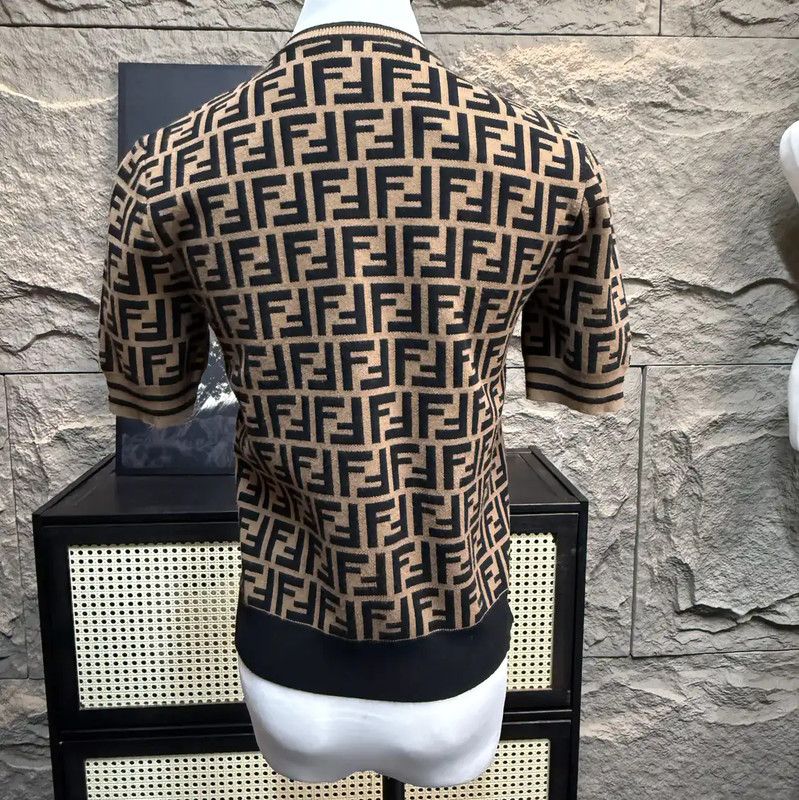 Fendi Fendi Khaki Cotton Knit Sweater for Women 0089 Size S / US 4 / IT 40 - 2 Thumbnail