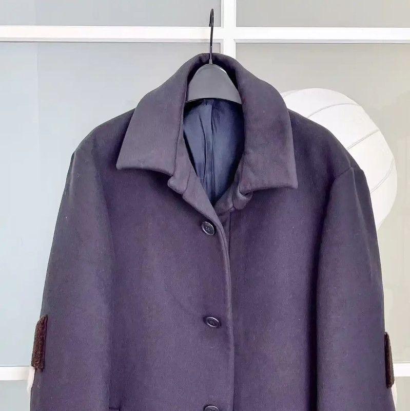 Fendi Fendi Dark Blue Women's Coat L Size 0089 Size L / US 10 / IT 46 - 2 Thumbnail