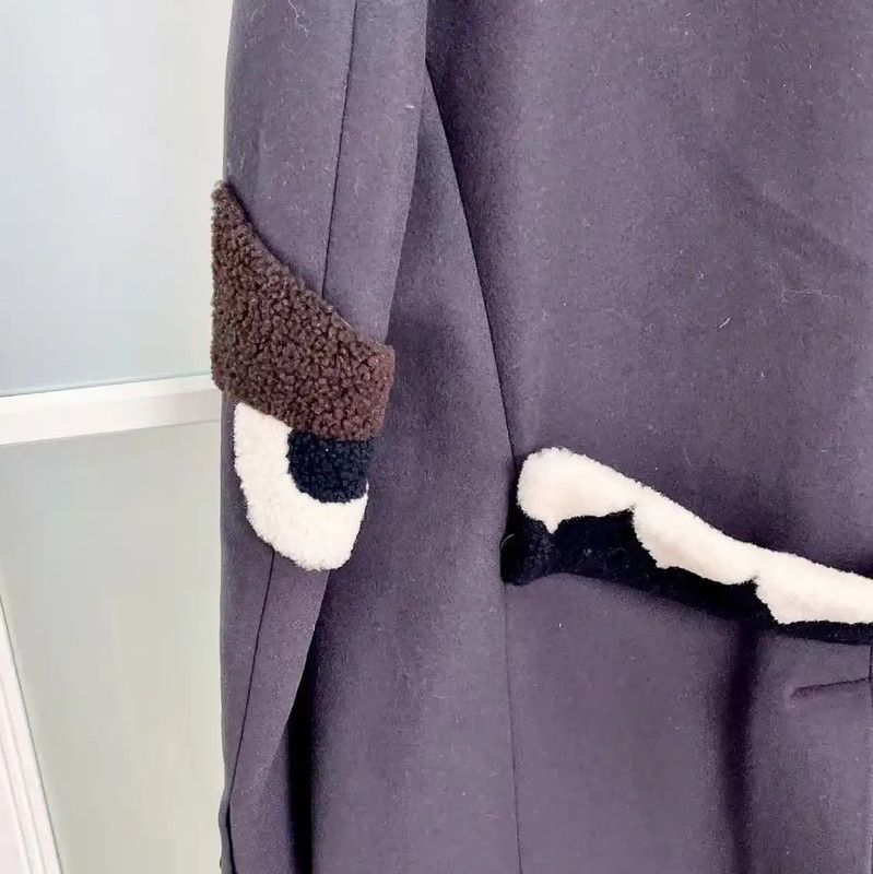 Fendi Fendi Dark Blue Women's Coat L Size 0089 Size L / US 10 / IT 46 - 7 Thumbnail