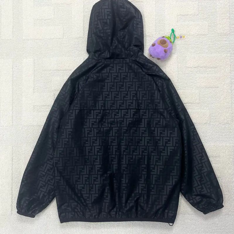 Fendi Fendi Black Women's Jacket with Hood 0089 Size S / US 4 / IT 40 - 2 Thumbnail