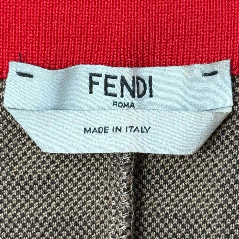 Fendi Fendi Khaki Cotton Blend Dress for Women 0089 Size XL / US 12-14 / IT 48-50 - 4 Thumbnail