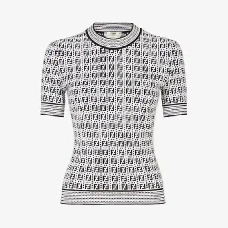 Fendi Fendi Colorblock Polyester Women's T-Shirt 0089 Size M / US 6-8 / IT 42-44 - 3 Thumbnail