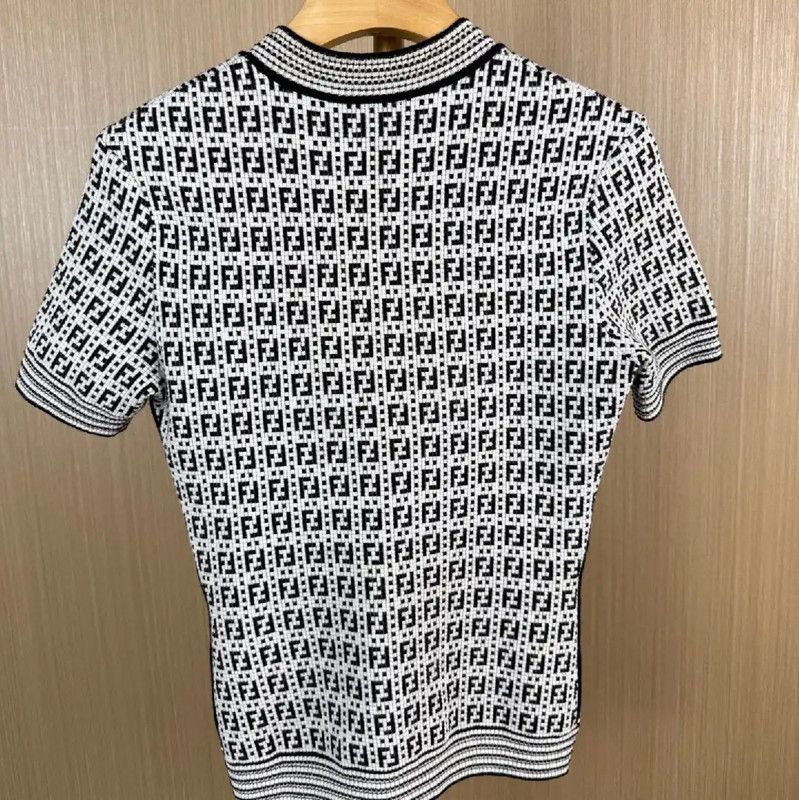 Fendi Fendi Colorblock Polyester Women's T-Shirt 0089 Size M / US 6-8 / IT 42-44 - 2 Thumbnail