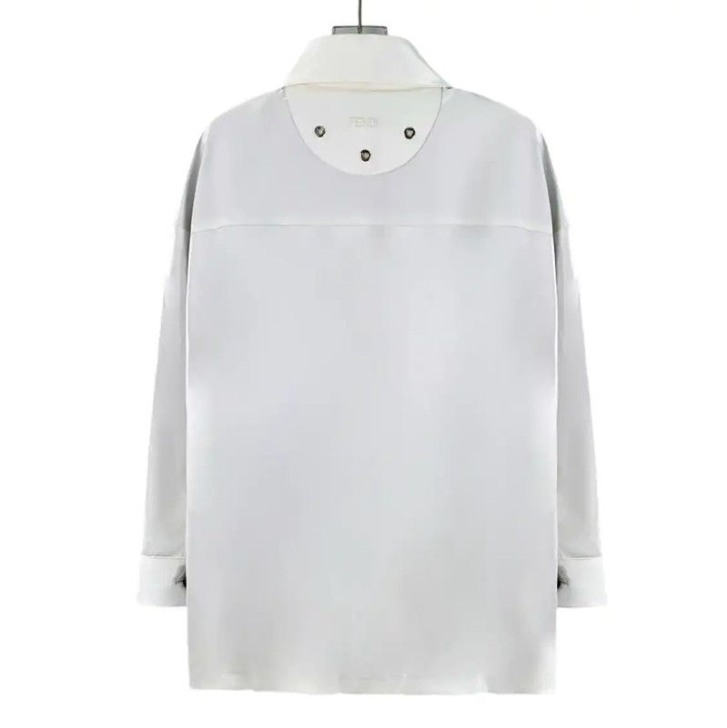 Fendi Fendi White Women's Shirt with Pockets 0089 Size S / US 4 / IT 40 - 2 Thumbnail