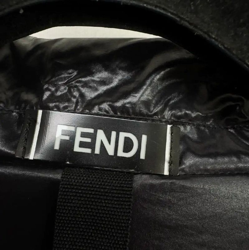 Fendi Fendi Quilted Black Women's Down Jacket 0089 Size S / US 4 / IT 40 - 3 Thumbnail