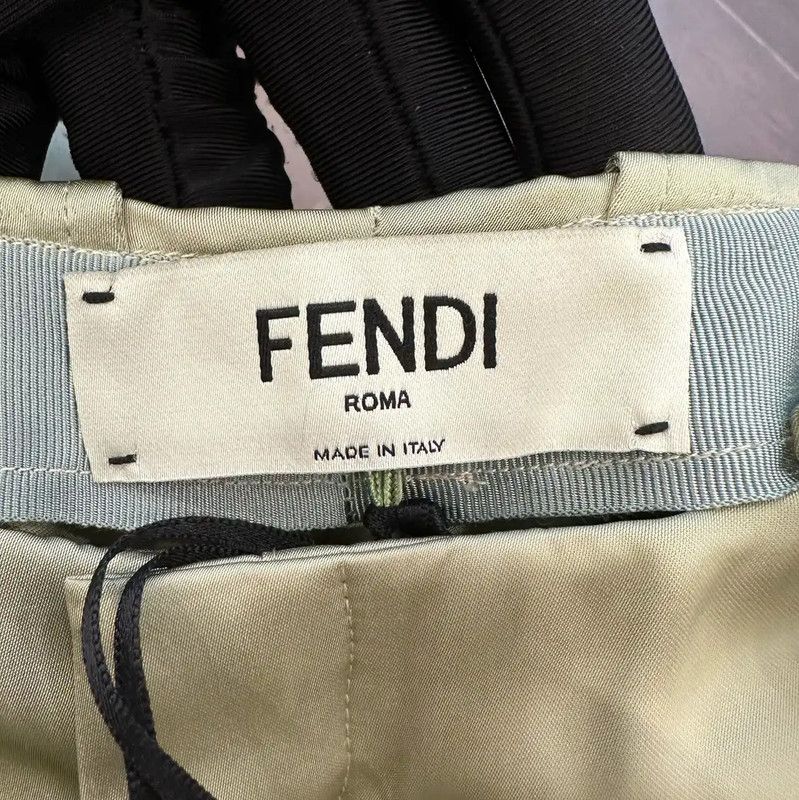 Fendi Fendi Green Polyester Casual Pants for Women 0089 Size 22" - 4 Thumbnail