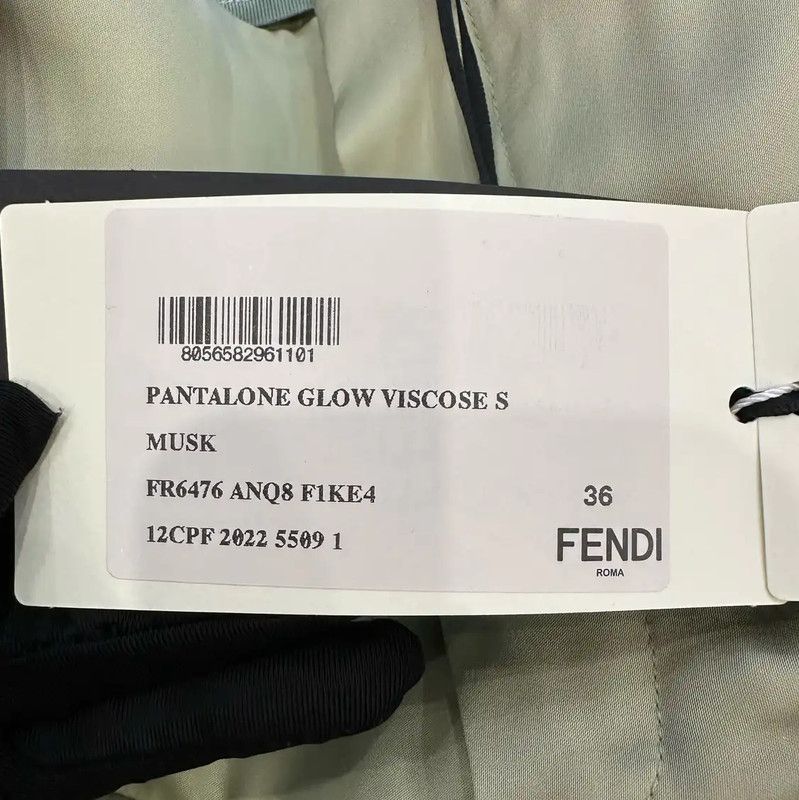 Fendi Fendi Green Polyester Casual Pants for Women 0089 Size 22" - 5 Thumbnail