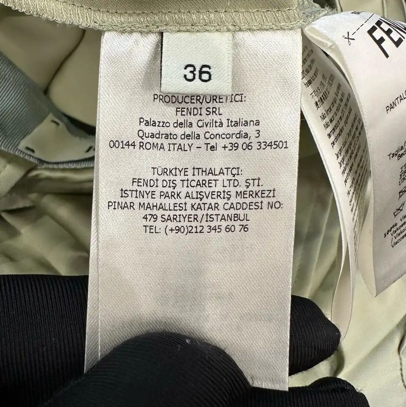 Fendi Fendi Green Polyester Casual Pants for Women 0089 Size 22" - 6 Thumbnail