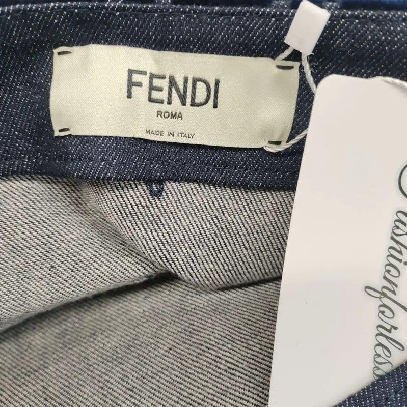 Fendi Fendi Black Cotton Women's Skirt 0089 Size 23" - 3 Thumbnail