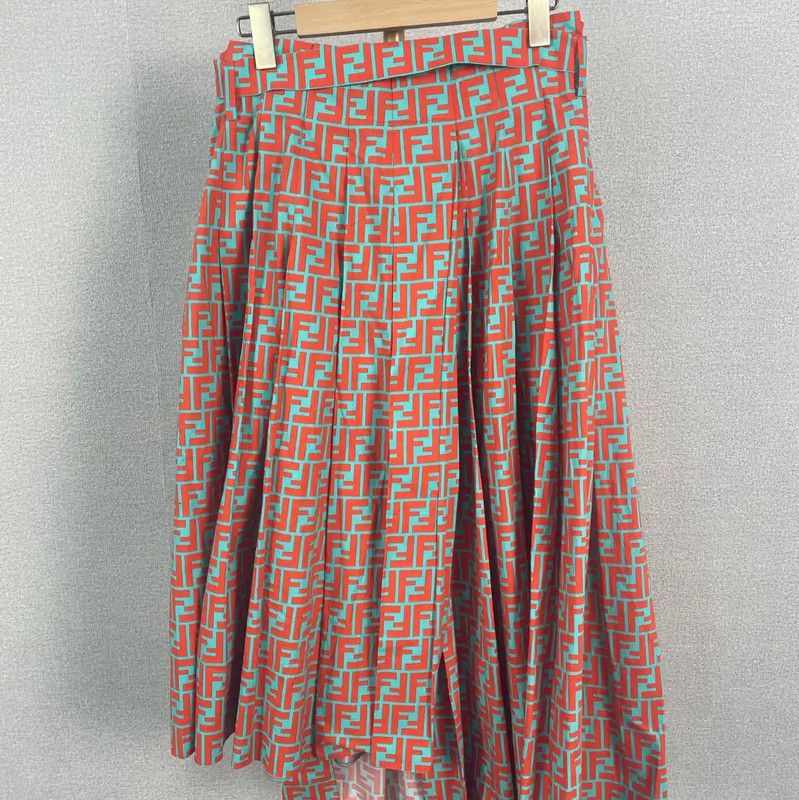 Fendi Fendi Colorful Cotton Midi Skirt for Women 0089 Size 32" / US 10 / IT 46 - 2 Thumbnail