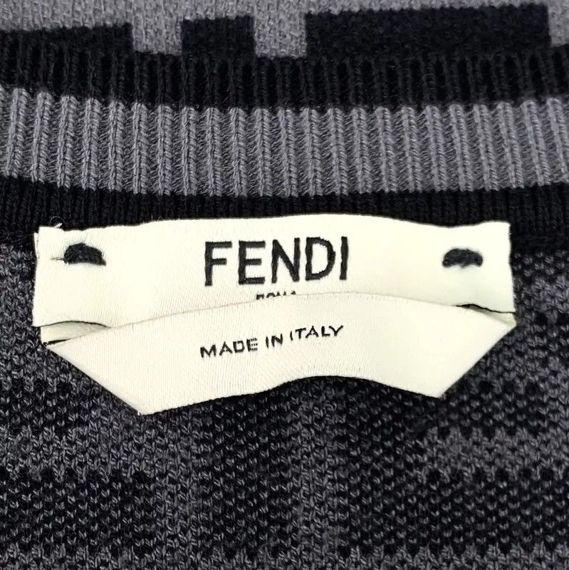 Fendi Fendi XS Black and Gray Knit Sweater 0089 Size XS / US 0-2 / IT 36-38 - 5 Thumbnail