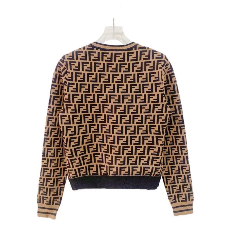 Fendi Fendi Brown Knit Sweater for Women 0089 Size M / US 6-8 / IT 42-44 - 2 Thumbnail