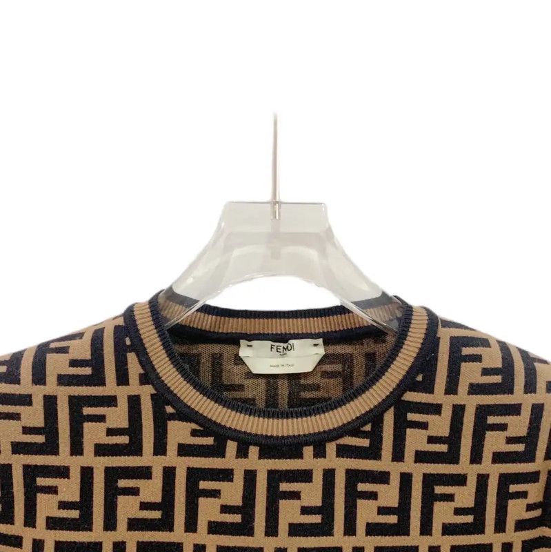 Fendi Fendi Brown Knit Sweater for Women 0089 Size M / US 6-8 / IT 42-44 - 3 Thumbnail