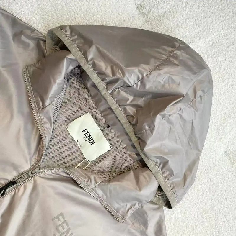 Fendi Fendi Champagne Nylon Women's Jacket 0089 Size L / US 10 / IT 46 - 3 Thumbnail