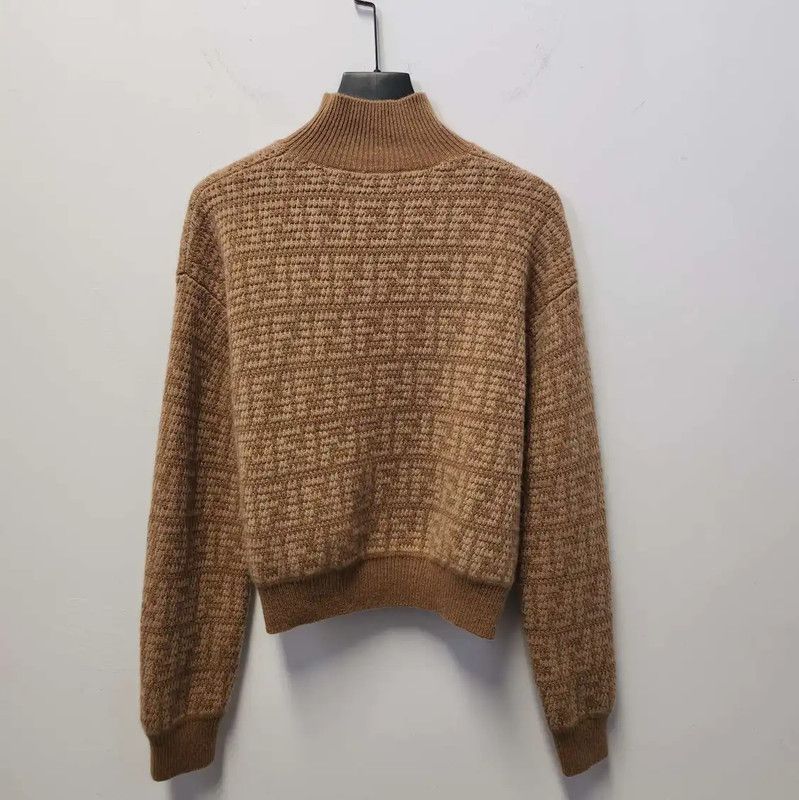 Fendi Fendi Brown Wool Women's Sweater 0089 Size S / US 4 / IT 40 - 2 Thumbnail