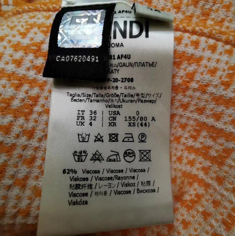 Fendi Fendi Colorful Embroidered Logo Dress 0089 Size M / US 6-8 / IT 42-44 - 6 Thumbnail