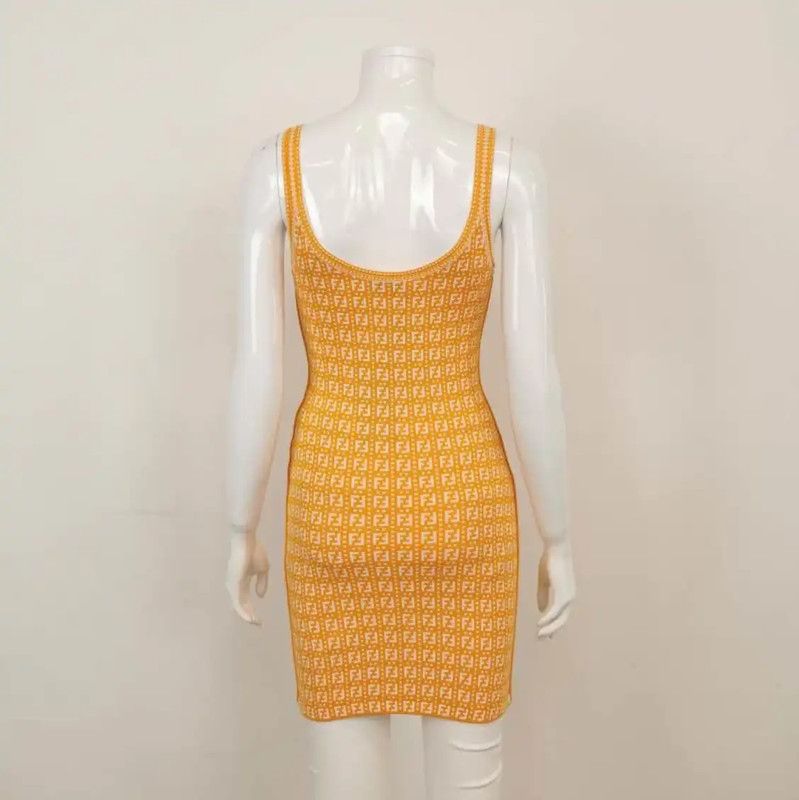 Fendi Fendi Colorful Embroidered Logo Dress 0089 Size M / US 6-8 / IT 42-44 - 2 Thumbnail