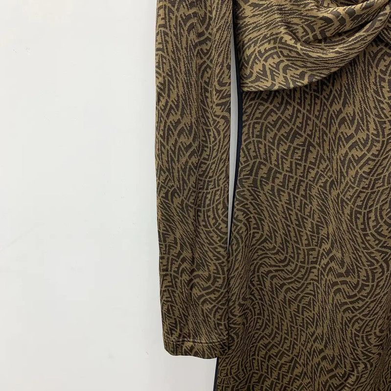 Fendi Fendi Brown Long Sleeve Dress Size S 0089 Size S / US 4 / IT 40 - 4 Thumbnail