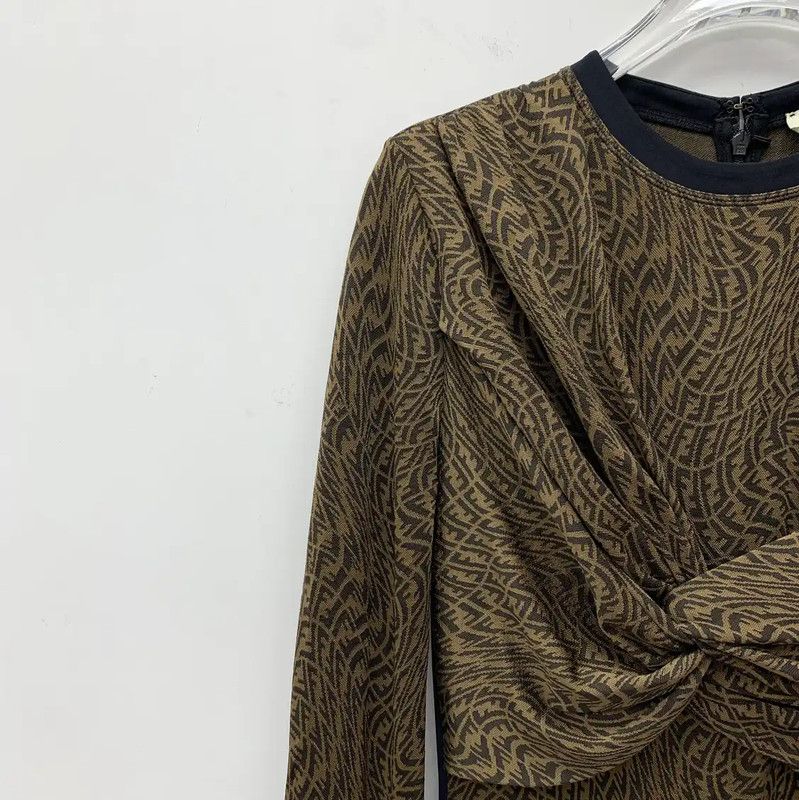 Fendi Fendi Brown Long Sleeve Dress Size S 0089 Size S / US 4 / IT 40 - 3 Thumbnail