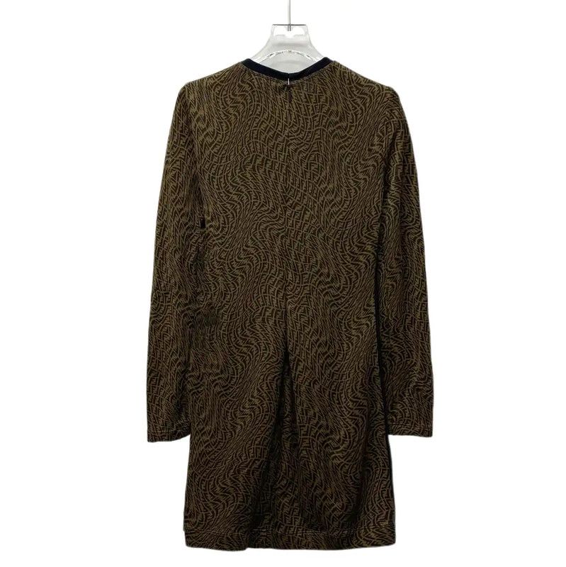 Fendi Fendi Brown Long Sleeve Dress Size S 0089 Size S / US 4 / IT 40 - 2 Thumbnail