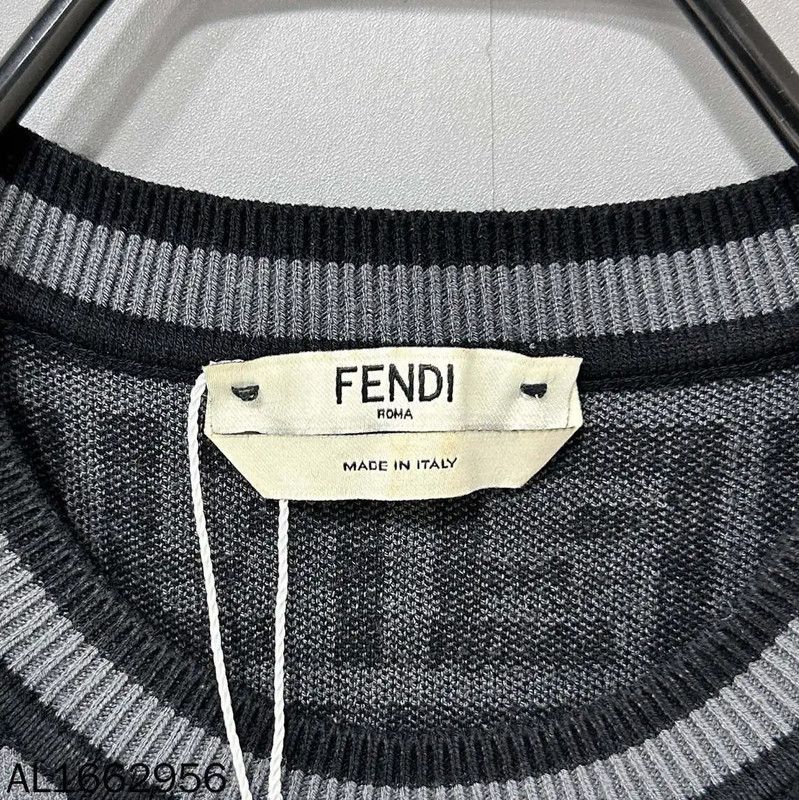 Fendi Fendi Gray Logo Print Women's Dress 0089 Size ONE SIZE - 4 Thumbnail
