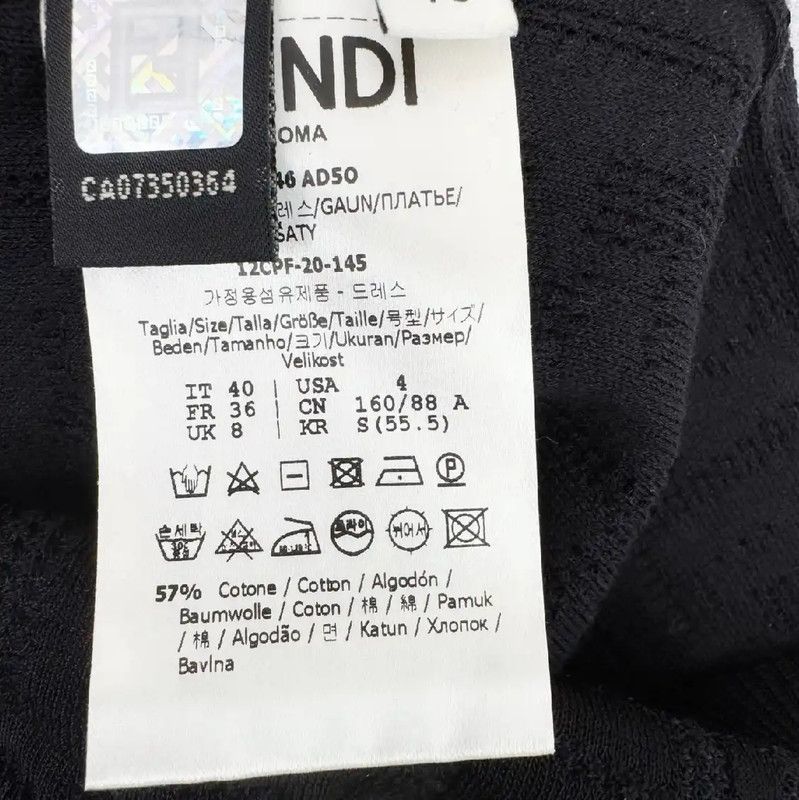 Fendi Fendi Black Women's Dress Size S 0089 Size S / US 4 / IT 40 - 4 Thumbnail
