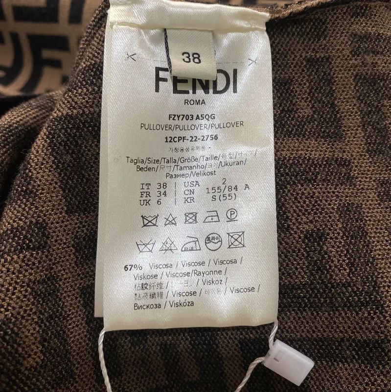 Fendi Fendi Brown Knit Sweater for Women 0089 Size XS / US 0-2 / IT 36-38 - 7 Thumbnail