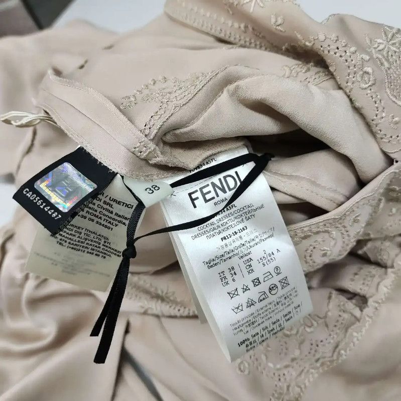 Fendi Fendi Blush Pink Cotton Dress Size S 0089 Size S / US 4 / IT 40 - 4 Thumbnail