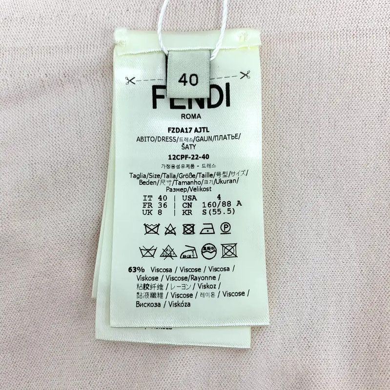 Fendi Fendi Pink Stretch Fabric Women's Dress 0089 Size M / US 6-8 / IT 42-44 - 8 Thumbnail