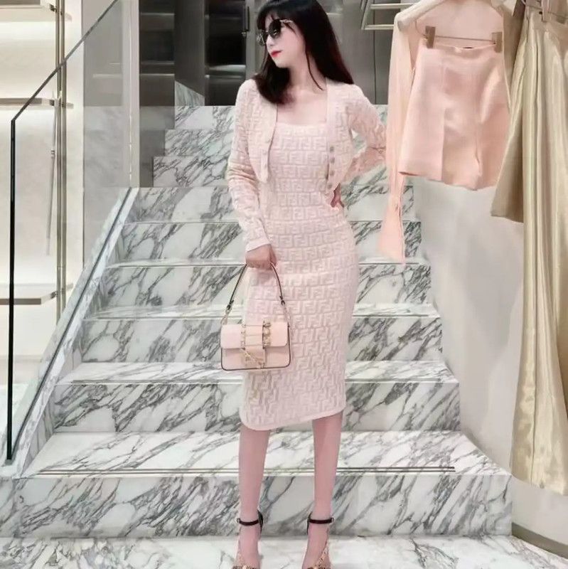Fendi Fendi Pink Stretch Fabric Women's Dress 0089 Size M / US 6-8 / IT 42-44 - 9 Thumbnail