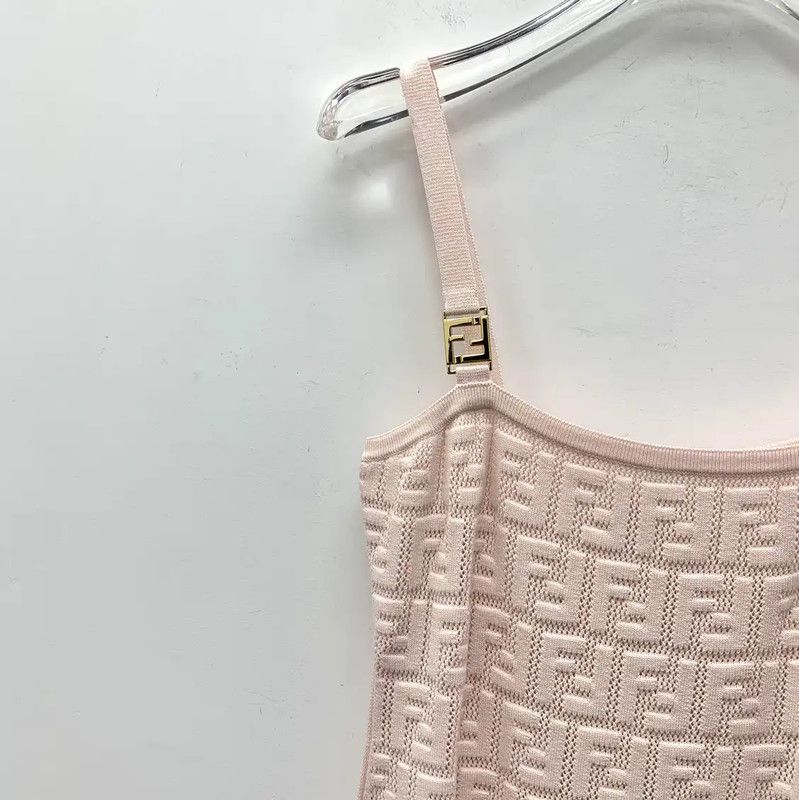 Fendi Fendi Pink Stretch Fabric Women's Dress 0089 Size M / US 6-8 / IT 42-44 - 3 Thumbnail