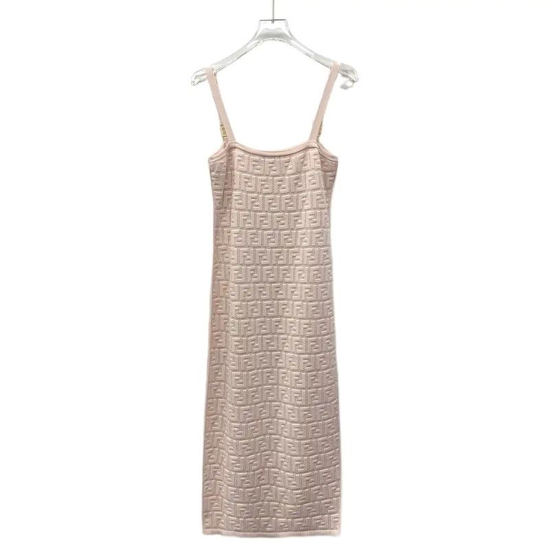 Fendi Fendi Pink Stretch Fabric Women's Dress 0089 Size M / US 6-8 / IT 42-44 - 2 Thumbnail