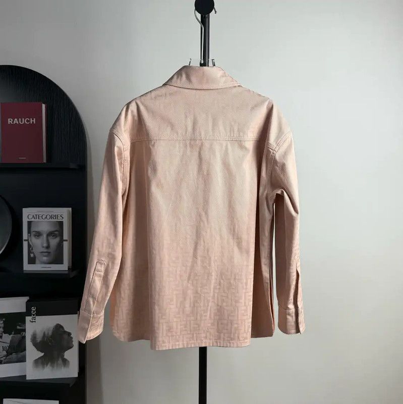 Fendi Fendi Pink Cotton Women's Jacket Size S 0089 Size S / US 4 / IT 40 - 2 Thumbnail