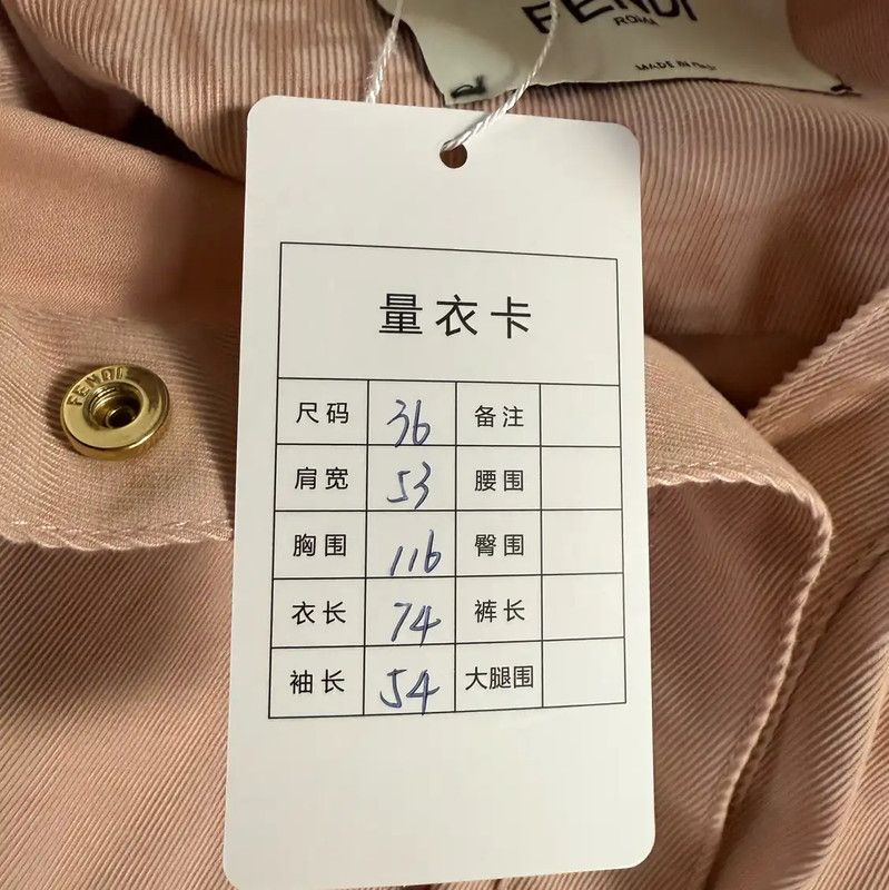 Fendi Fendi Pink Cotton Women's Jacket Size S 0089 Size S / US 4 / IT 40 - 9 Thumbnail