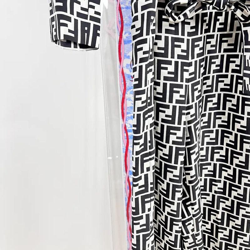 Fendi Fendi Multicolor Silk Dress Size M 0089 Size M / US 6-8 / IT 42-44 - 4 Thumbnail
