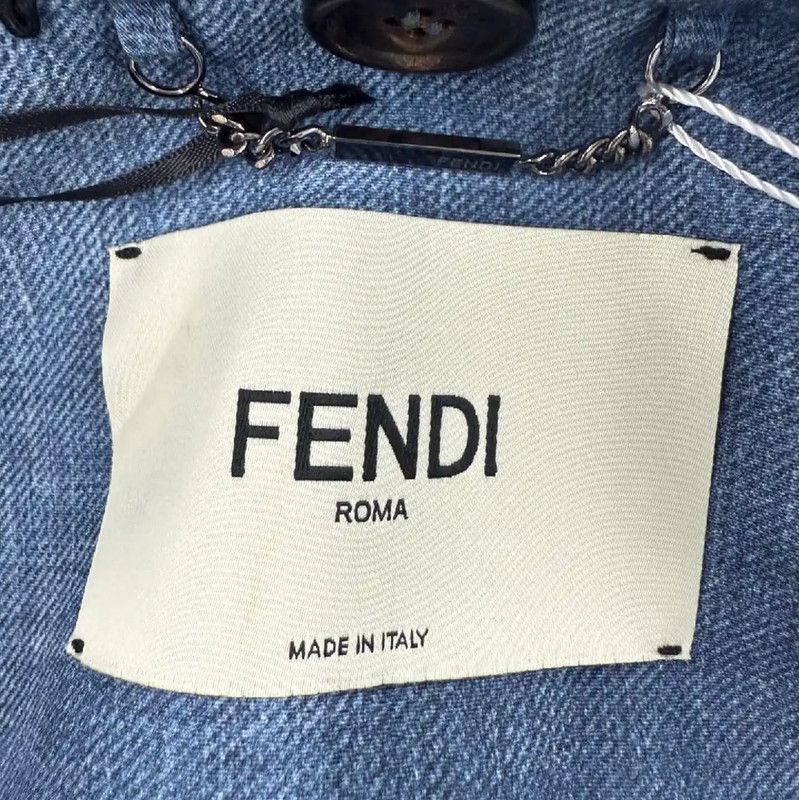 Fendi Fendi Blue Quilted Jacket for Women 0089 Size M / US 6-8 / IT 42-44 - 3 Thumbnail