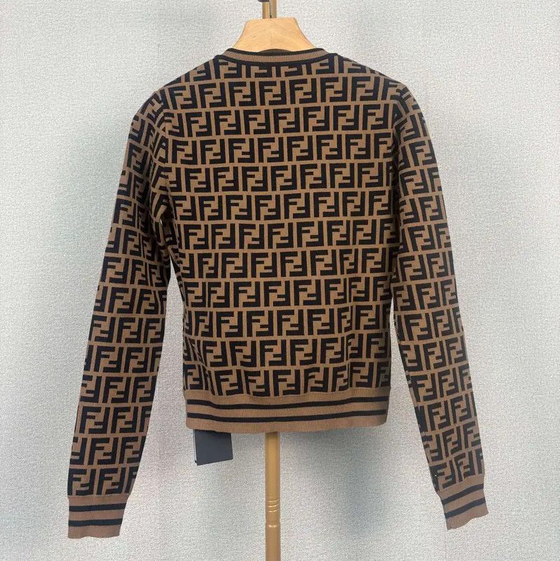 Fendi Fendi Brown Wool Knit Sweater for Women 0089 Size S / US 4 / IT 40 - 2 Thumbnail